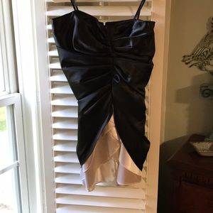 Black and white cocktail dress